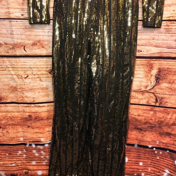 Black and Gold wide leg jumpsuit - Picture 8 of 15